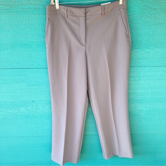 JOIE HIGH WAIST STRAIGHT LEG COMFY STRETCH CAREER TROUSER PANTS GRAY SIZE 14 NWT - Picture 1 of 6